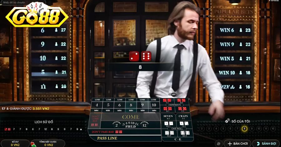 Bật mí quy tắc cược Craps Tài Xỉu chuẩn xác