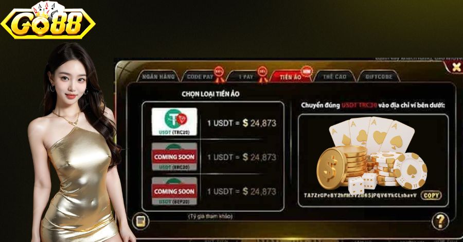 Nạp vốn cược bằng đồng ảo