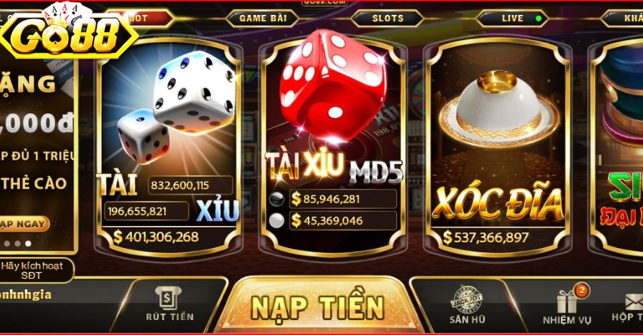 Vai trò của việc gửi vốn cược vào Tài Xỉu Go88